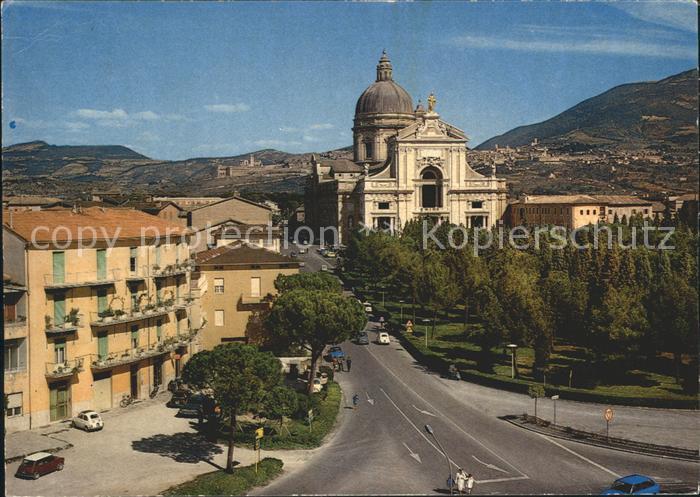 Assisi Umbria Santa Maria degli Angeli Scorcio panoramico sullo sfondo Assisi
