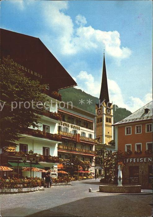 Bad Hofgastein Kaiser Franz Platz Brunnen Kirche
