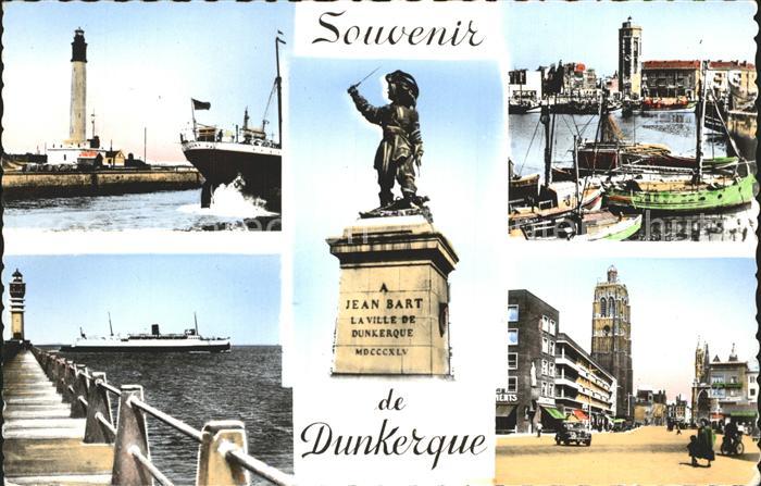 Duenkirchen Dunkerque Hafen Leuchtturm Seebruecke Denkmal Jean Bart Kirche