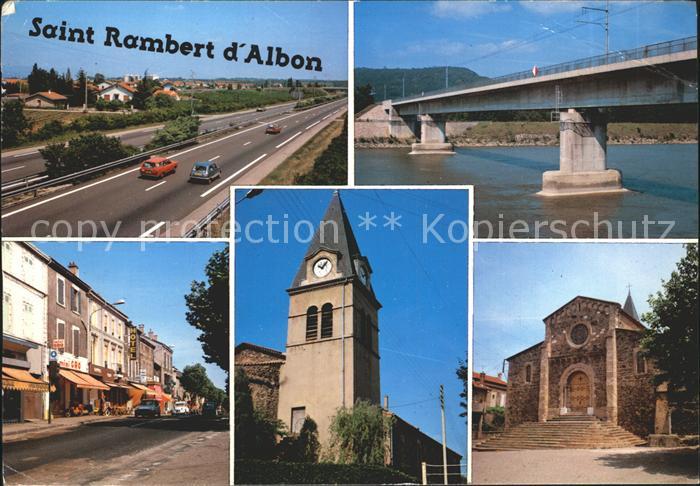 Saint-Rambert-d Albon Autobahn Bruecke Strassenpartie Kirchen