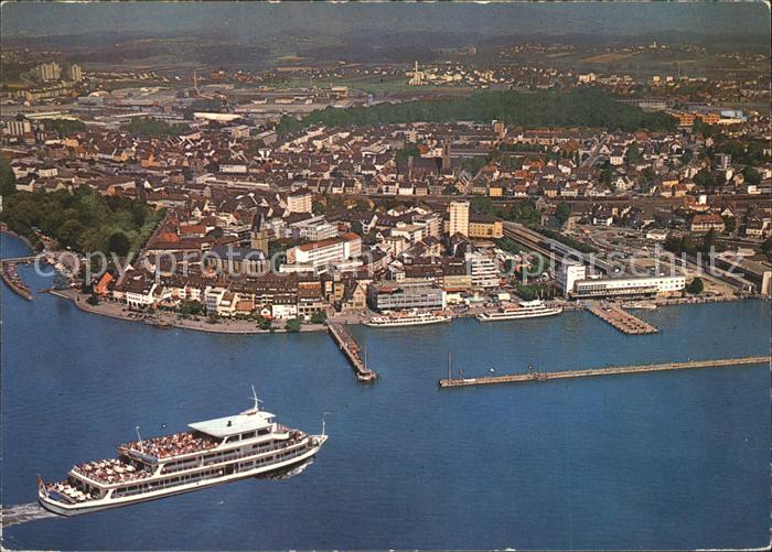 Friedrichshafen Bodensee Fliegeraufnahme Bodenseefaehre