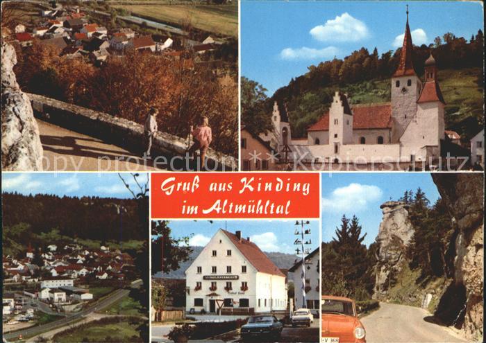 Kinding Stadtblick Kirche Gasthof Krone Bergstrasse