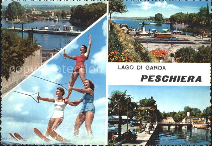 Peschiera del Garda Lago di Garda Teilansichten Wasserski Artistik