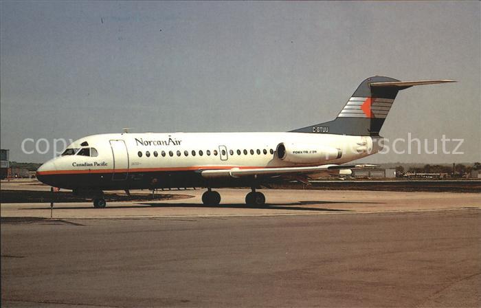 Flugzeuge Zivil NorcanAir Canadian International Airlines Fokker F.28-1000 C-GTU