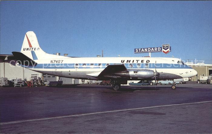 Flugzeuge Zivil United Vickers Viscount 745D N7457 S/N 212