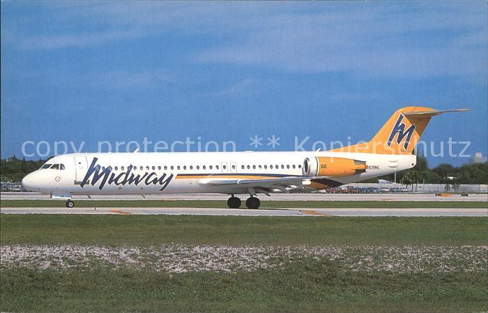 Flugzeuge Zivil Fokker 100 F28-0100 N108ML cn 11484 Midway Airlines