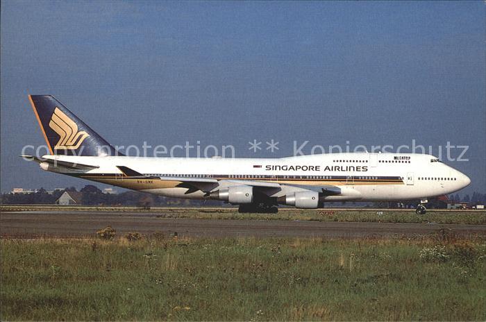 Flugzeuge Zivil Singapore Airlines Boeing 747-412 9V-SMK