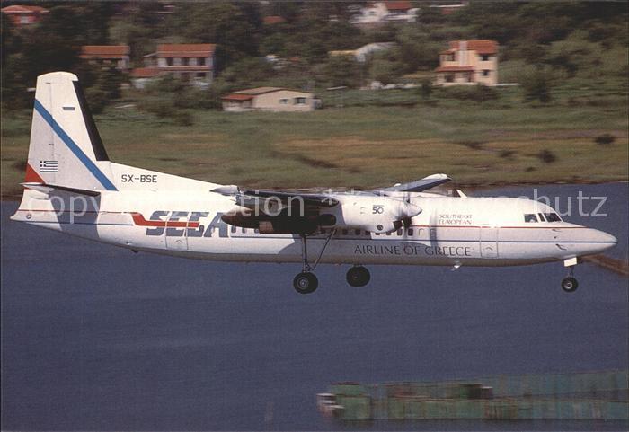 Flugzeuge Zivil SEEA Airline of Greece Fokker 50 SX-BSE
