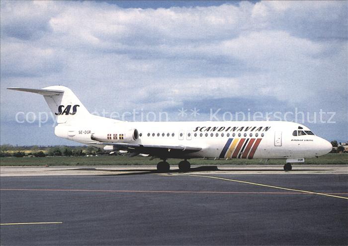 Flugzeuge Zivil SAS Fokker F28 Fellowship 4000 SE-DGR c