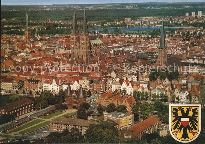 LueBECK CITY Fliegeraufnahme Hansestadt