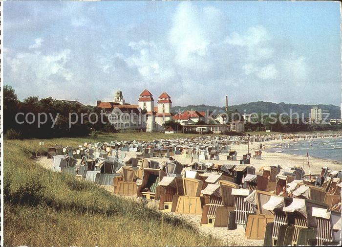 Binz Ruegen Strand mit Kurhaus