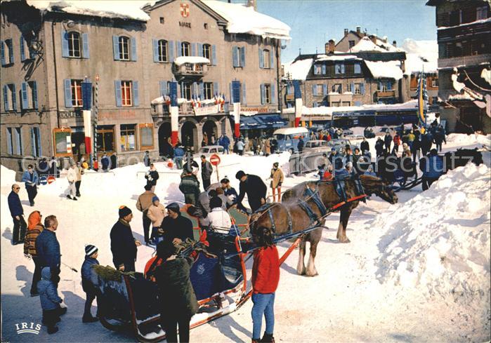 Megeve Pferdeschlitten Place de la Mairie