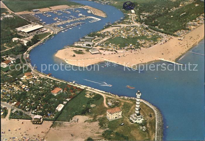 Jesolo Fliegeraufnahme Lido mit Leuchtturm