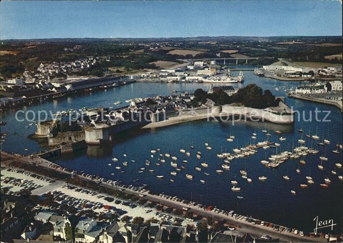 Concarneau Finistere Fliegeraufnahme Hafen Ville Close