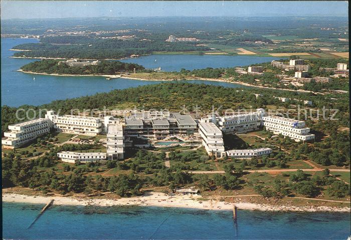 Porec Fliegeraufnahme Hotels Delfin Parentium und Galeb