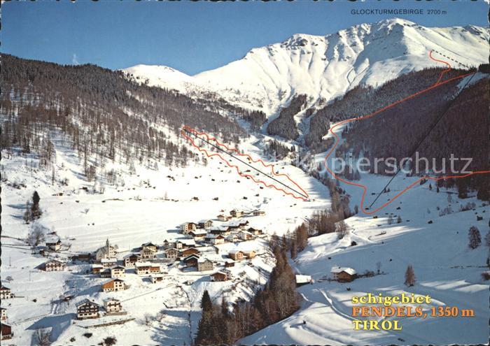 Fendels Fliegeraufnahme Glockturmgebirge Schlepplifte