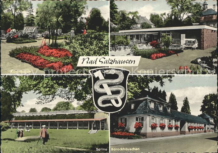 Bad Salzhausen Barockhaeuschen Milchbar Kuranlagen Saline