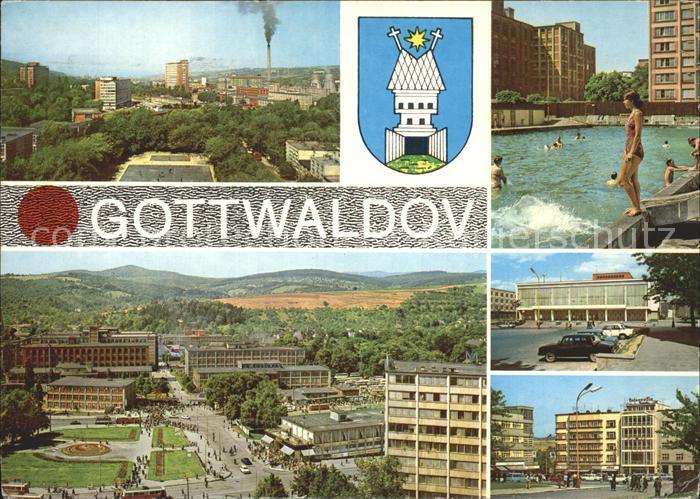 Gottwaldov Tschechien Koupaliste Namesti Prace Divadlo pracujicich