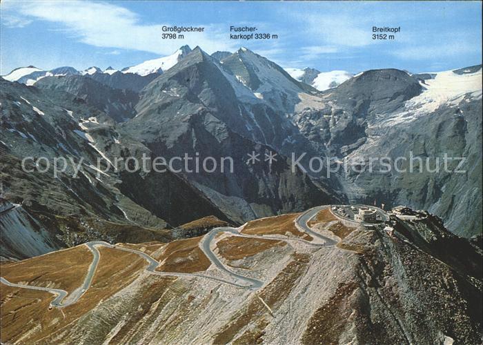 Grossglockner Parkplatz Edelweissspitze Fuscherkarkopf Breitkopf Fliegeraufnahme
