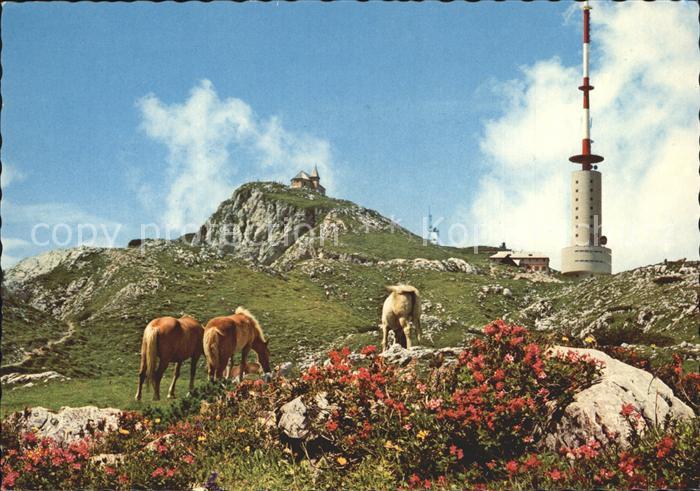 Villach Kaernten Dobratschgipfel deutsche Kirche Sendeturm