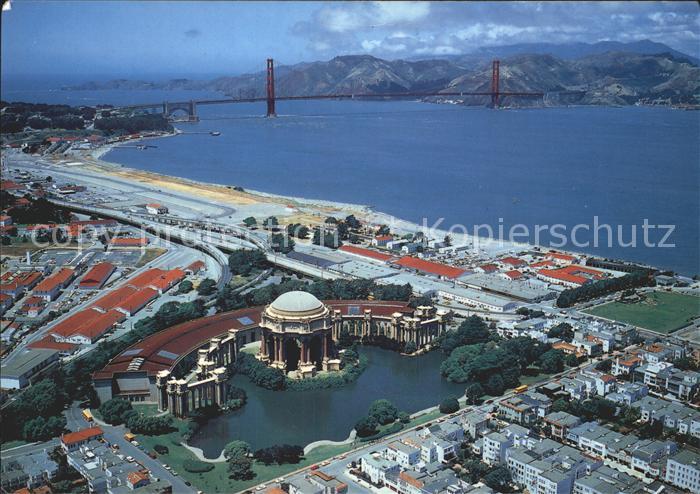 San Francisco California Roman ruin Palace Fine Arts Golden Gate Bridge