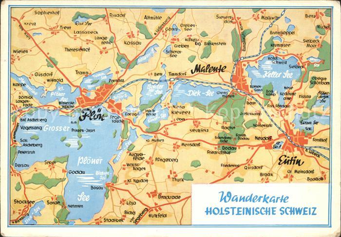 Ploen See Wanderkarte Malente Eutin Stocksee