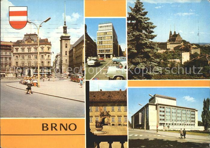Brno Bruenn Namesti Svobody Obchodni dum Centrum Petrov Nadvori Nove radnice Jan