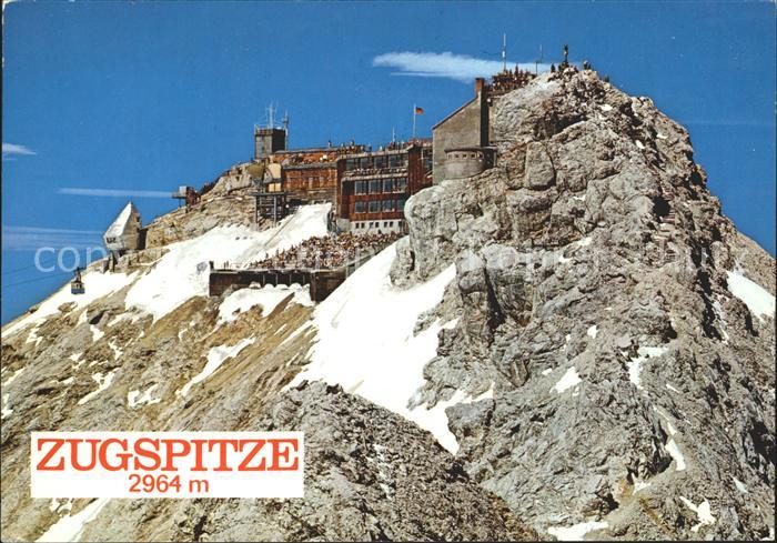Zugspitze Muenchnerhaus Wetterwarte Seilbahnstation Hotel Schneefernerhaus Ostgi