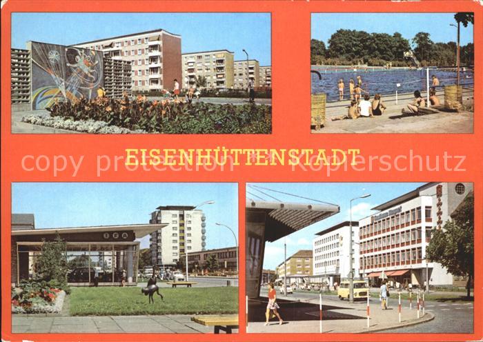 Eisenhuettenstadt 6. Wohnkomplex am Froebelring Schwimmbad Leninallee Strasse de