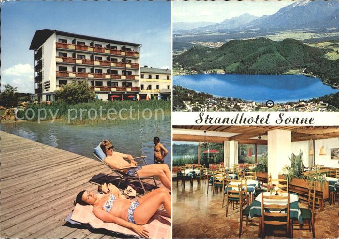 St Kanzian Klopeiner See Strandhotel Sonne Restaurant Alpen Fliegeraufnahme