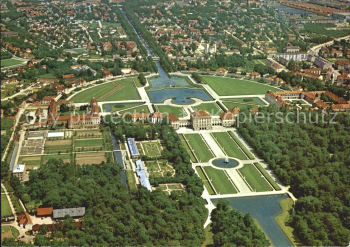 Muenchen Bayern Schloss Nymphenburg Fliegeraufnahme
