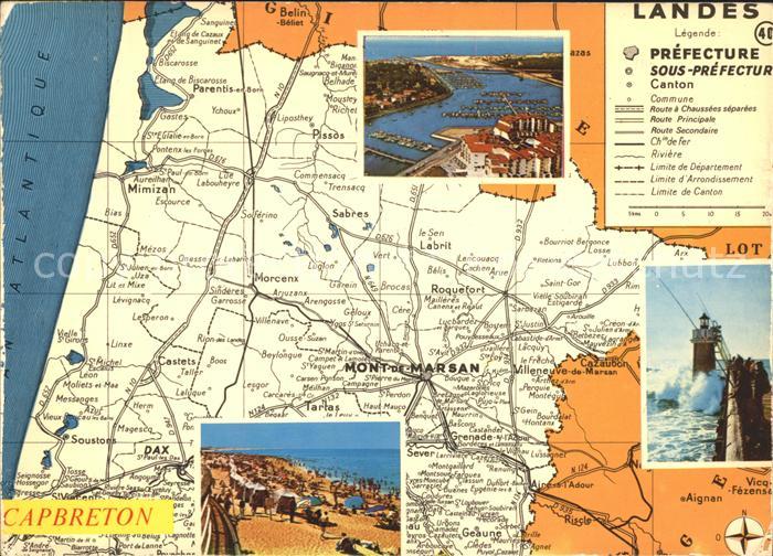 Capbreton Carte Plage Port Quai Phare