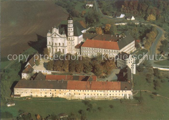 Neresheim Benediktinerabtei Kirche Kloster Fliegeraufnahme