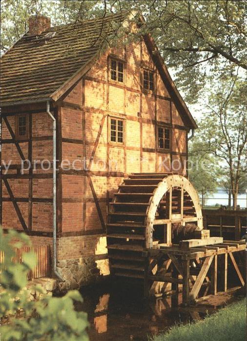 Schwerin Mecklenburg Historisches Museum Schweriner Schleimuehle Wasserrad