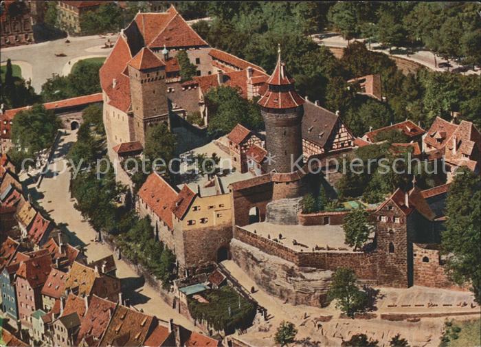 NueRNBERG  CITY Burg Erbauer Kaiser Konrad I Fliegeraufnahme