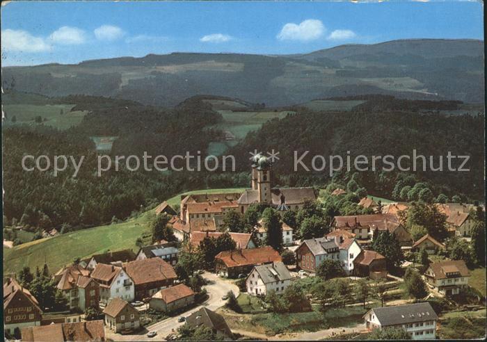 St Maergen Hoehenluftkurort Kirche Schwarzwald Fliegeraufnahme