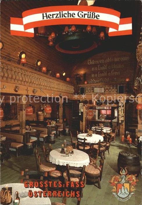 Hinterglemm Saalbach Gaststaette Saalbacher Fassl groesstes Fass oesterreichs