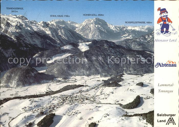 Abtenau Wintersportort im Lammertal Alpenpanorama Fliegeraufnahme