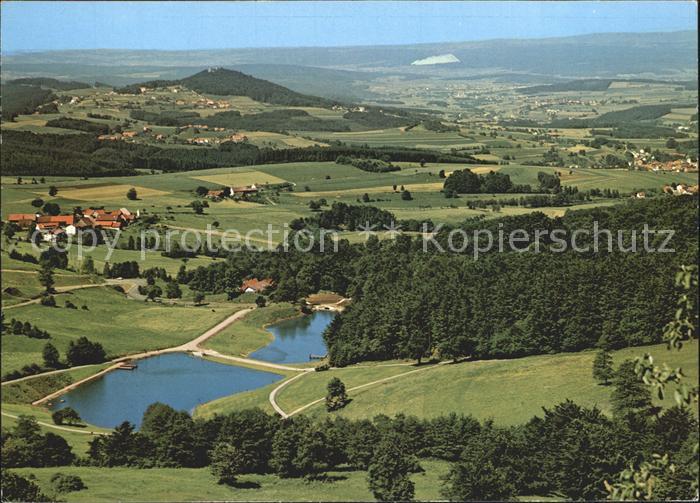 Poppenhausen Wasserkuppe Panorama Blick von der Wasserkuppe Eube Guckaisee Natur