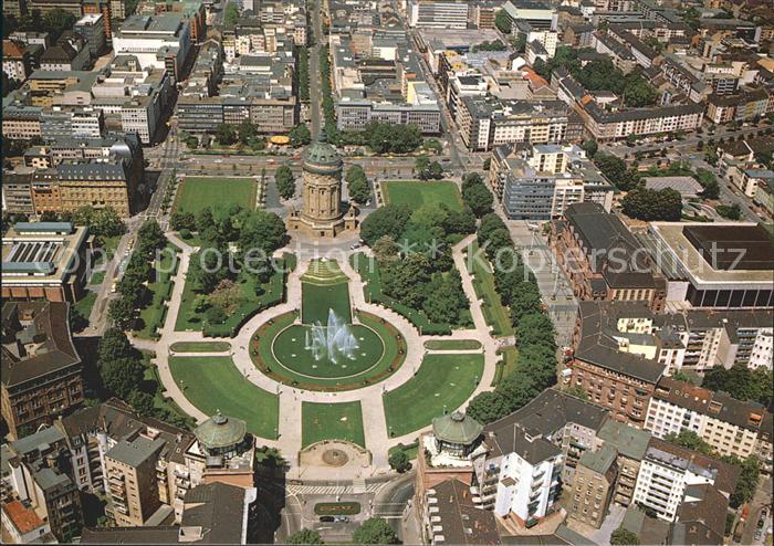 MANNHEIM BW Friedrichsplatz Wasserturm Rosengarten Fliegeraufnahme