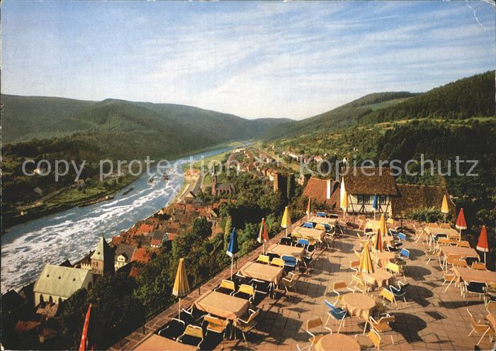 Hirschhorn Neckar Schloss Hotel auf der Burg Restaurant Terrasse