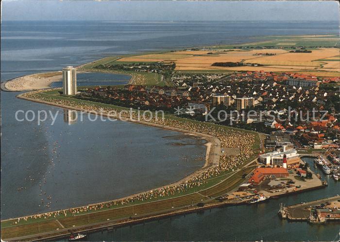Buesum Nordseebad Luftaufnahme von Suedwesten