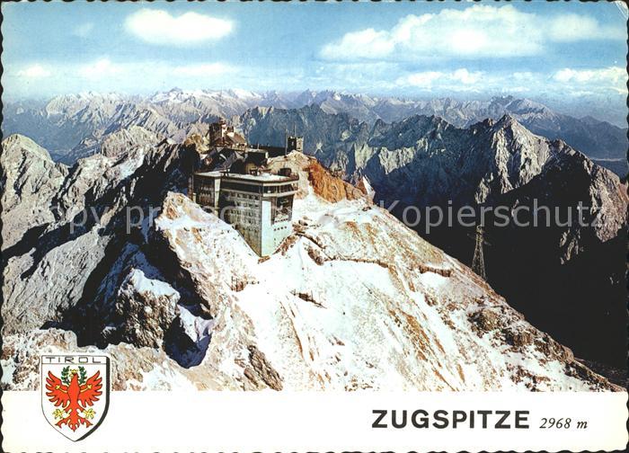 Zugspitze Bergstation Zugspitzseilbahn Muenchner Haus Alpenpanorama Fliegeraufna