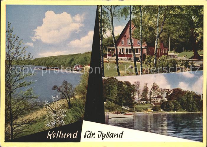 Kollund Daenemark Uferpartie Flensburger Foerde Haus am Waldrand