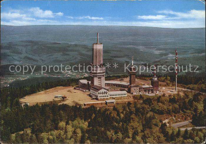 Grosser Feldberg Taunus Fernsehturm UKW Fernmeldeturm Original Luftaufnahme