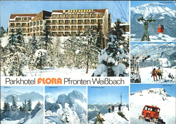 Weissbach Pfronten Parkhotel Flora Cafe Restaurant Wintersportplatz Alpenpanoram