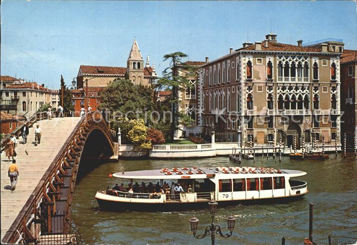 Venezia Venedig Ponte dell Accademia e Palazzo Franchetti
