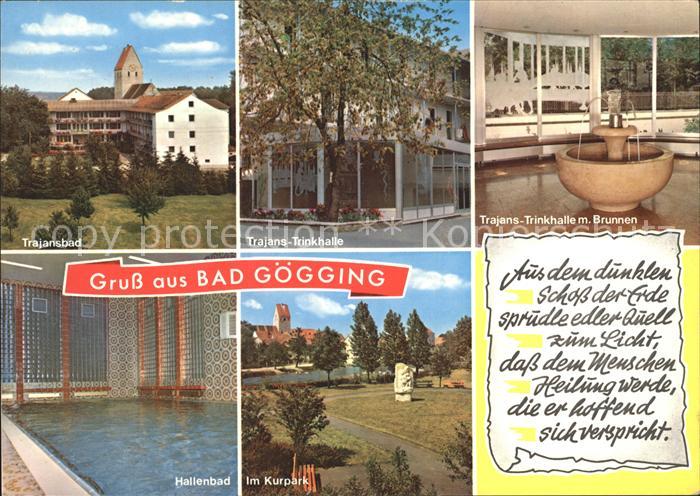 Bad Goegging Kurheim Trajansbad Trinkhalle Brunnen Kurpark Hallenbad
