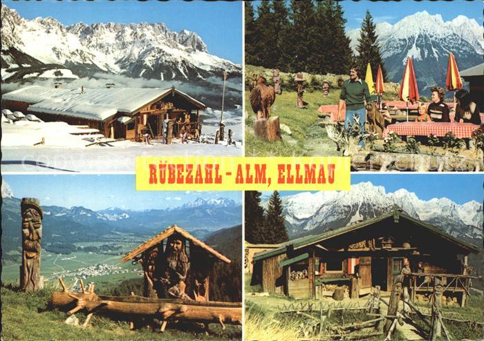 Ellmau Tirol Ruebezahl Alm Brunnen Alpenpanorama