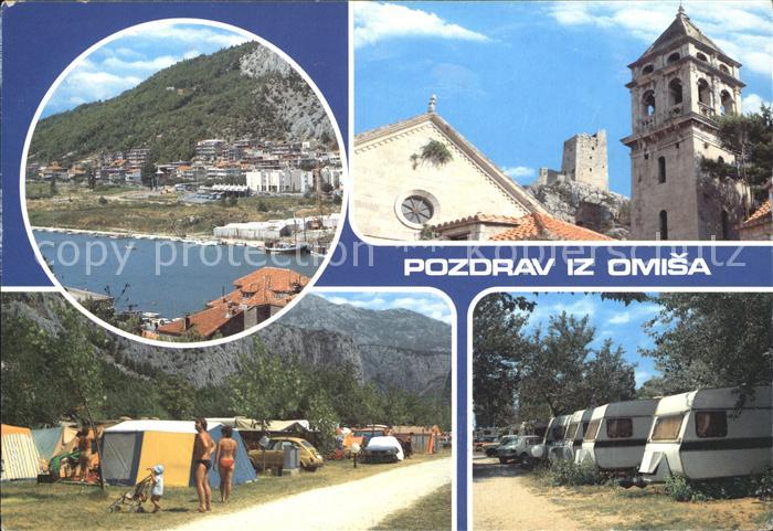 Omis Teilansicht Burgruine Campingplatz